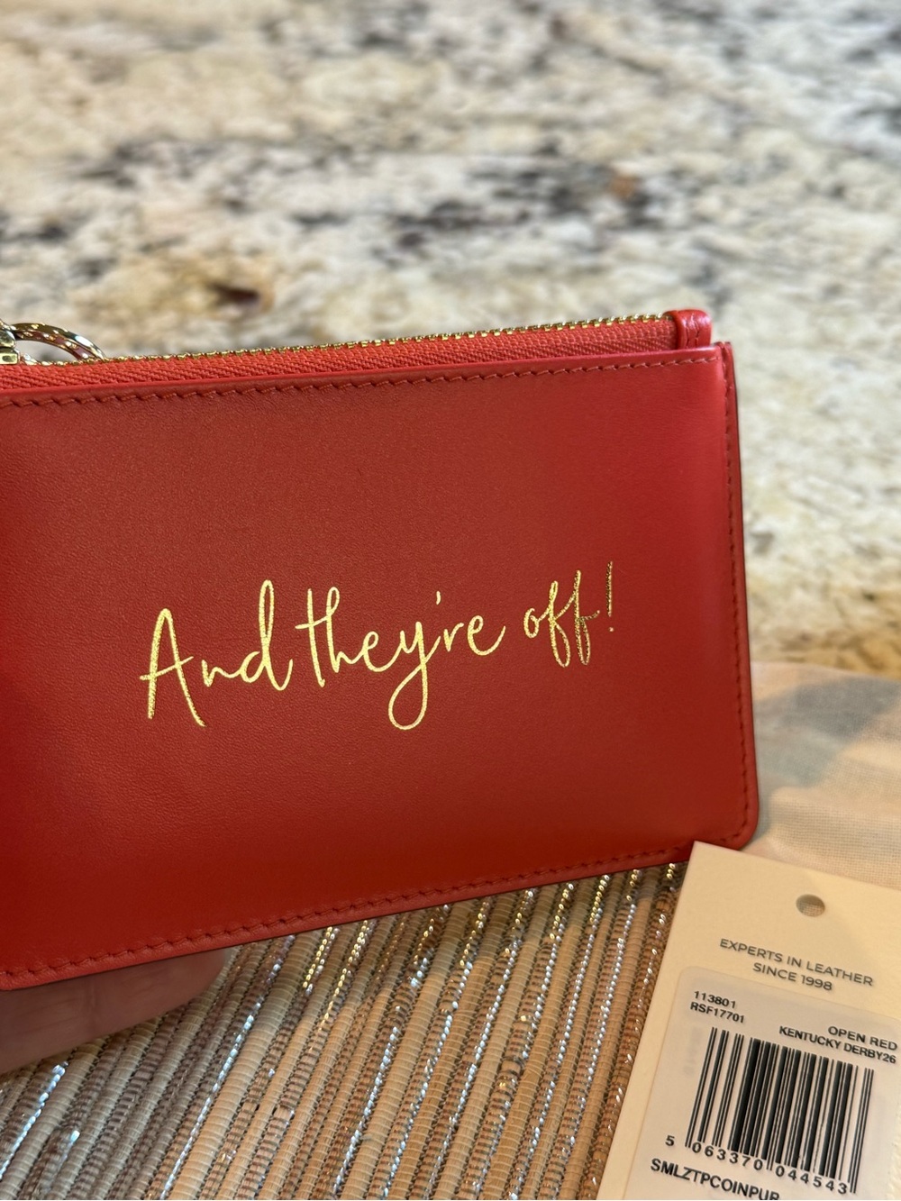 NEW RADLEY LONDON KENTUCKY DERBY Leather Ziptop Coin Purse “And They’re Off”